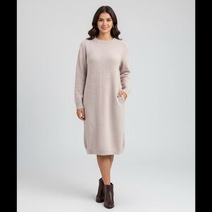 La Vie En Rose Soft Pink Long Sleeve Dress
